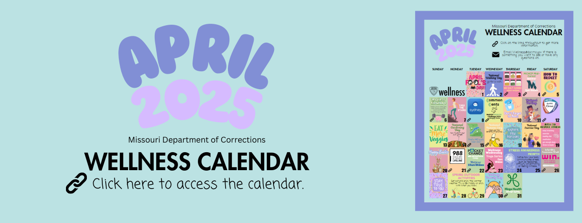April Wellness Calendar 2025