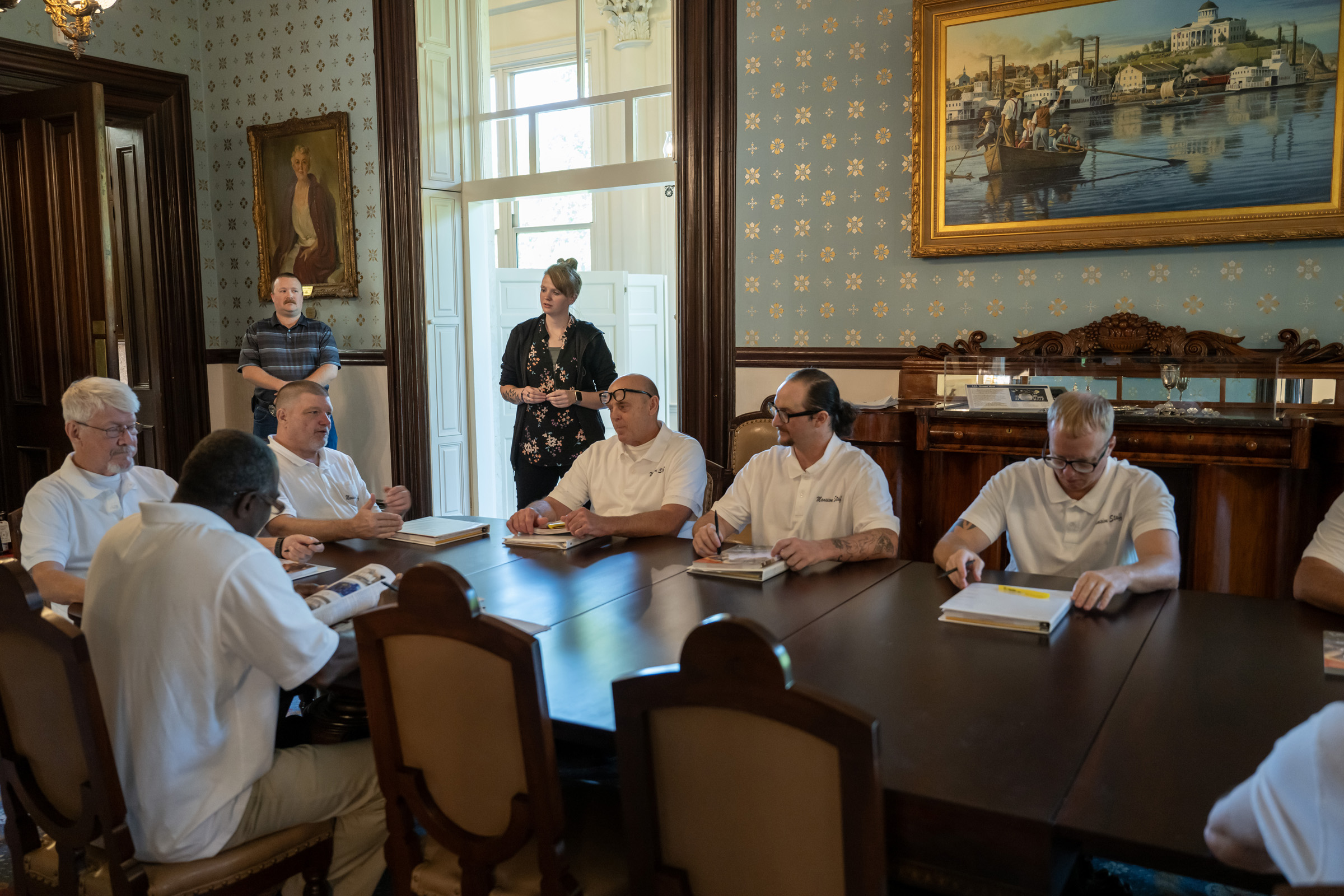 Participants take their final practice test — administered by Vocational Education Instructor Allie Miller — before receiving their ServSafe certification