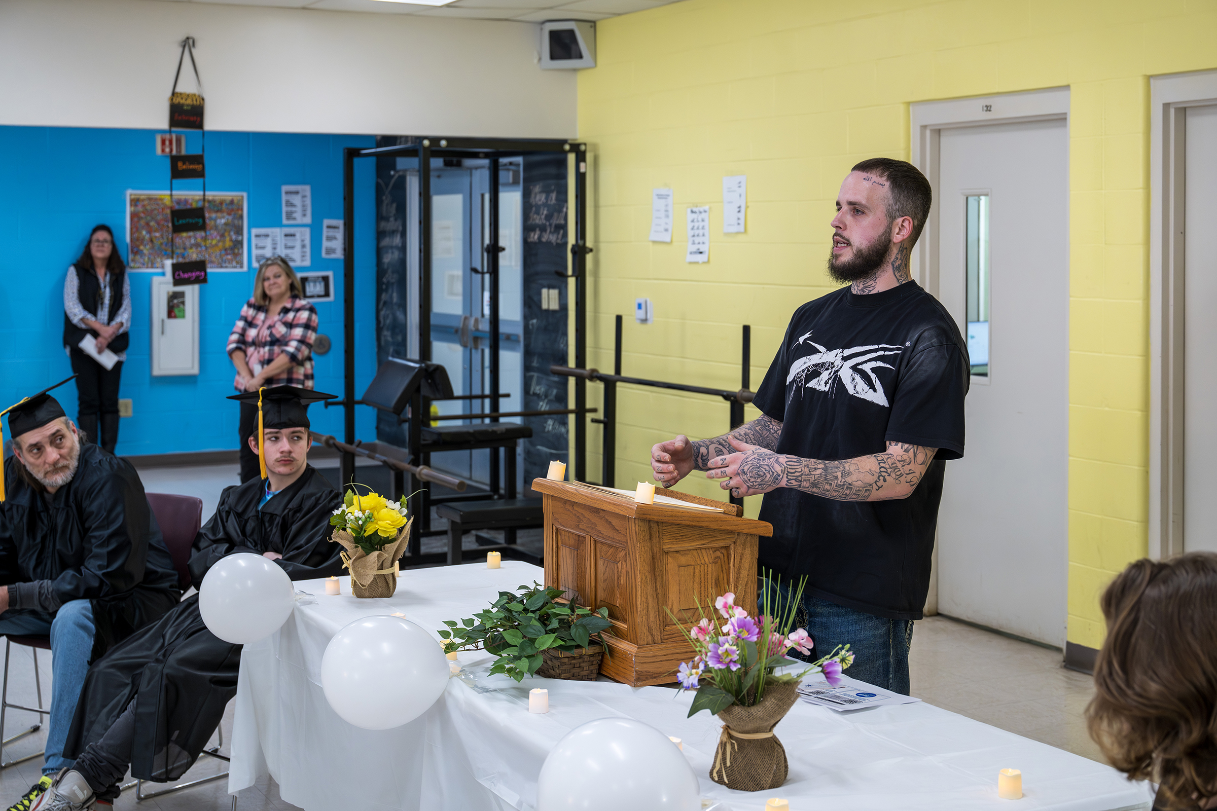 Phillip speaks to graduating class