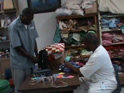 stuffing backpacks