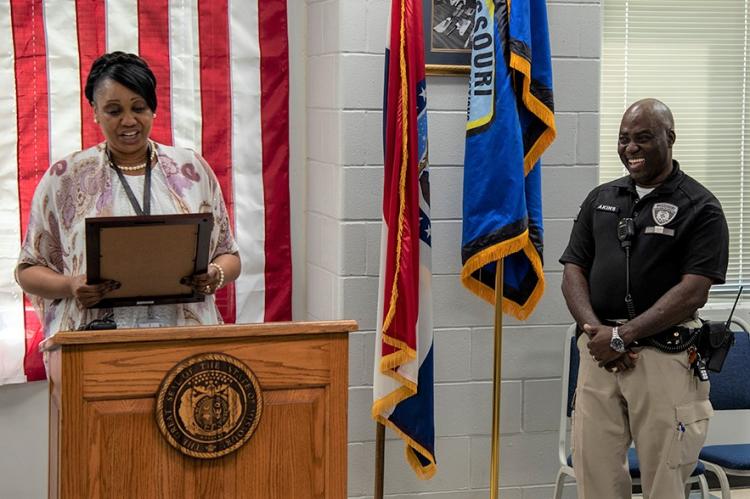 Doris Falkenrath and Officer Akins