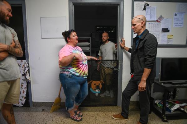 Boonville Correctional Center staff with P4P dog handler