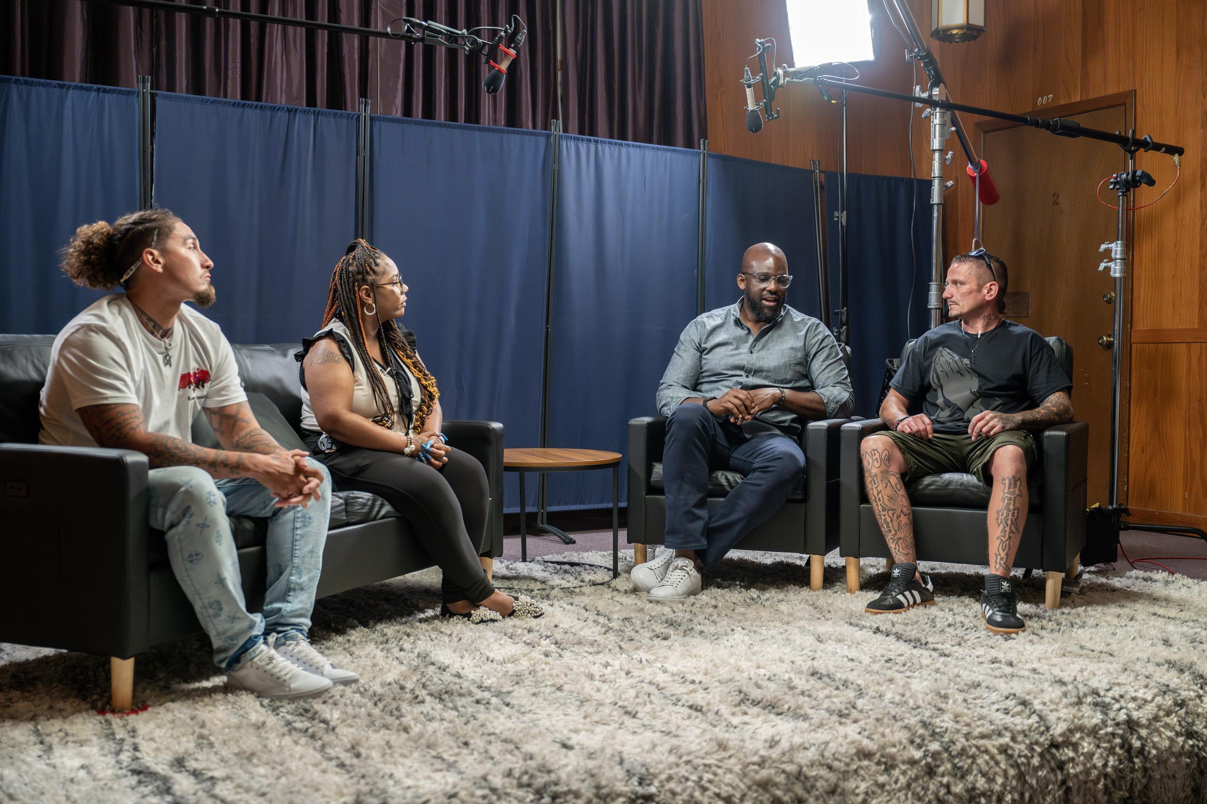 A panel of Global Leadership Summit speakers gathers at Algoa Correctional Center.