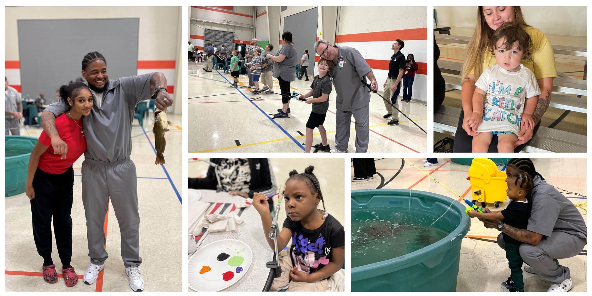 Photo collage - Fishing with the Family program